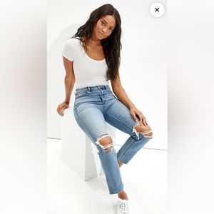 American Eagle Ripped Mom Jeans.
